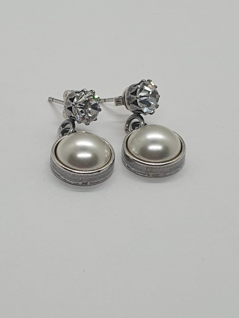 oorbellen - white pearls