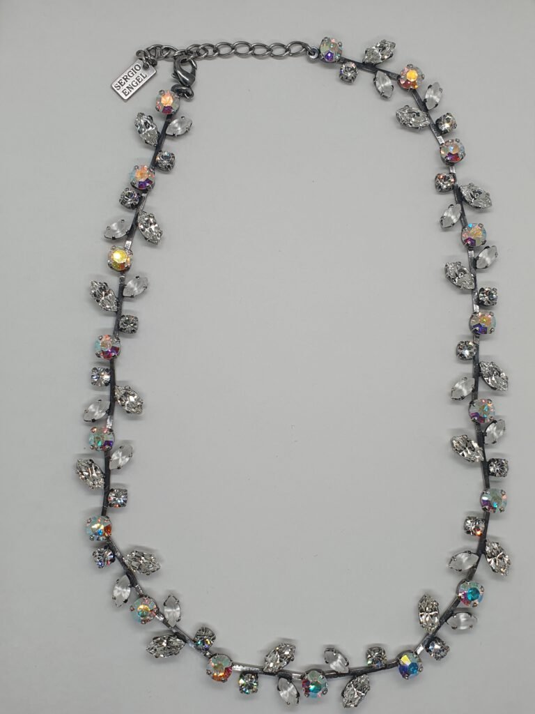 ketting - crystal leafs