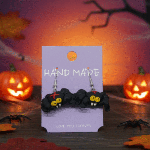 Halloween oorbellen spin