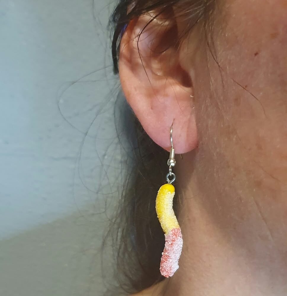 gummy worm oorbellen