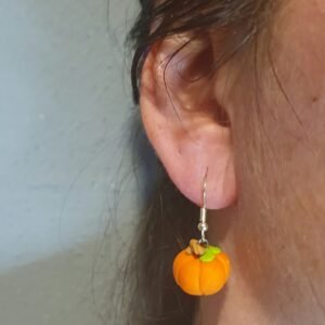 Halloween oorbellen pompoen
